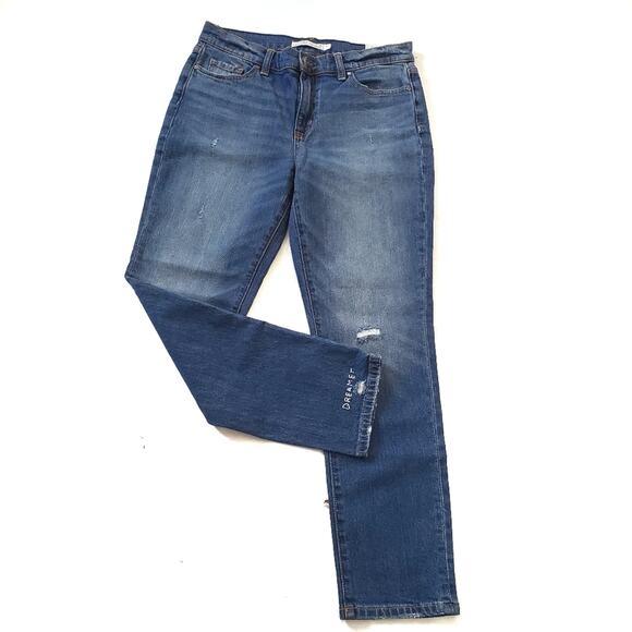 NWT Melrose & Market | Dreamer Embroidered Straight Leg Jeans - Picture 1 of 10
